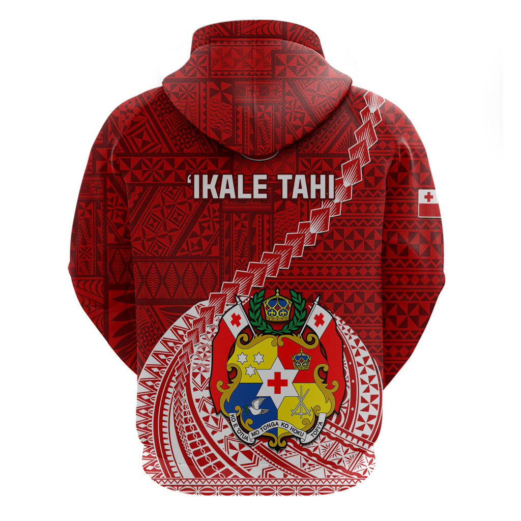 Tonga Rugby Hoodie Tongan Ngatu Pattern White Version - Wonder Print Shop