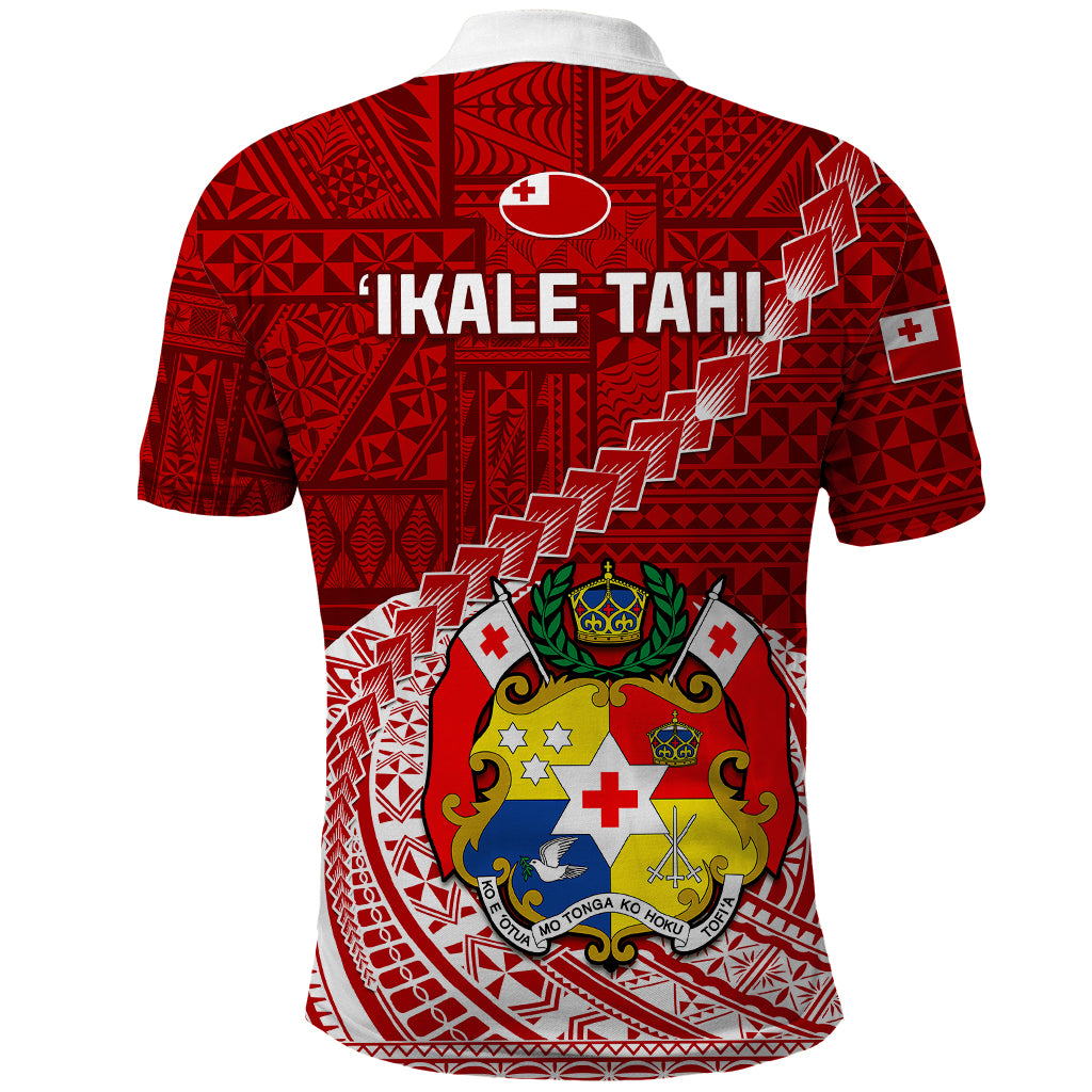 Tonga Rugby Polo Shirt Tongan Ngatu Pattern White Version - Wonder Print Shop
