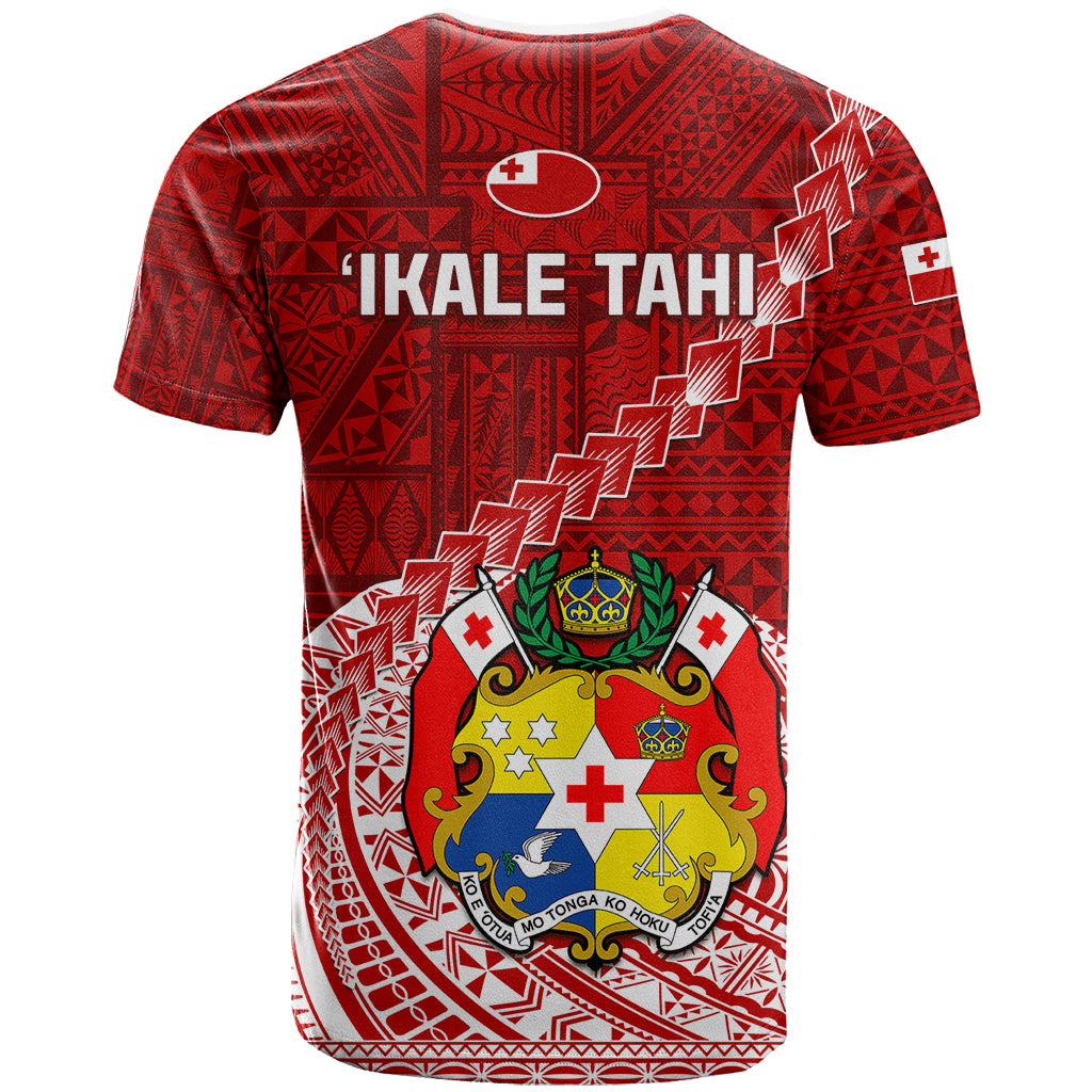 Tonga Rugby T Shirt Tongan Ngatu Pattern White Version - Wonder Print Shop