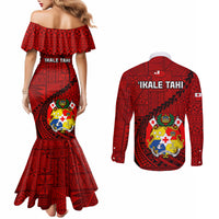 tonga-rugby-couples-matching-mermaid-dress-and-long-sleeve-button-shirts-tongan-ngatu-pattern-black-version