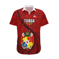 Tonga Rugby Hawaiian Shirt Tongan Ngatu Pattern Black Version - Wonder Print Shop