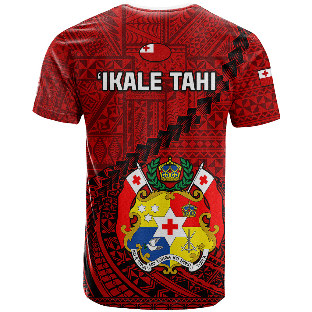 Tonga Rugby T Shirt Tongan Ngatu Pattern Black Version - Wonder Print Shop