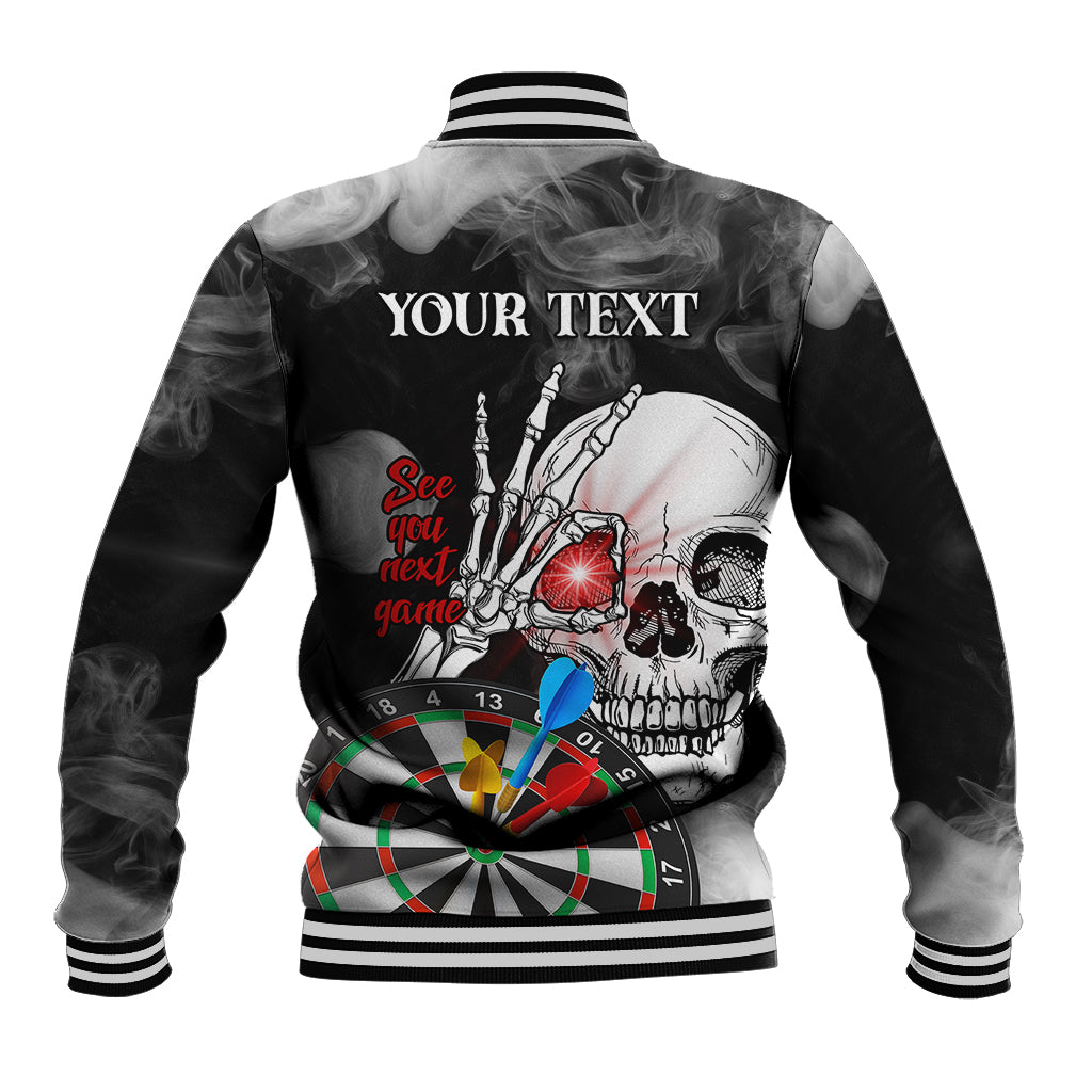 Personalised Skull Darts Baseball Jacket See You Next Game - Wonder Print Shop