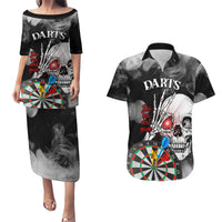 Personalised Skull Darts Couples Matching Puletasi Dress and Hawaiian Shirt See You Next Game - Wonder Print Shop
