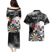 Personalised Skull Darts Couples Matching Puletasi Dress and Hawaiian Shirt See You Next Game - Wonder Print Shop