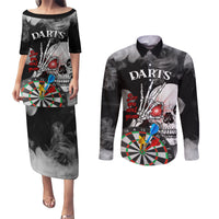 Personalised Skull Darts Couples Matching Puletasi Dress and Long Sleeve Button Shirts See You Next Game - Wonder Print Shop