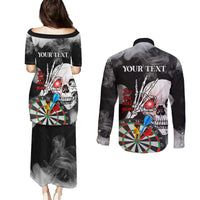 Personalised Skull Darts Couples Matching Puletasi Dress and Long Sleeve Button Shirts See You Next Game - Wonder Print Shop