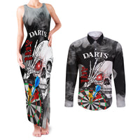 Personalised Skull Darts Couples Matching Tank Maxi Dress and Long Sleeve Button Shirts See You Next Game - Wonder Print Shop