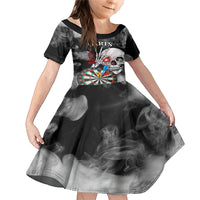 Personalised Skull Darts Family Matching Mermaid Dress and Hawaiian Shirt See You Next Game - Wonder Print Shop
