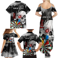 Personalised Skull Darts Family Matching Summer Maxi Dress and Hawaiian Shirt See You Next Game - Wonder Print Shop