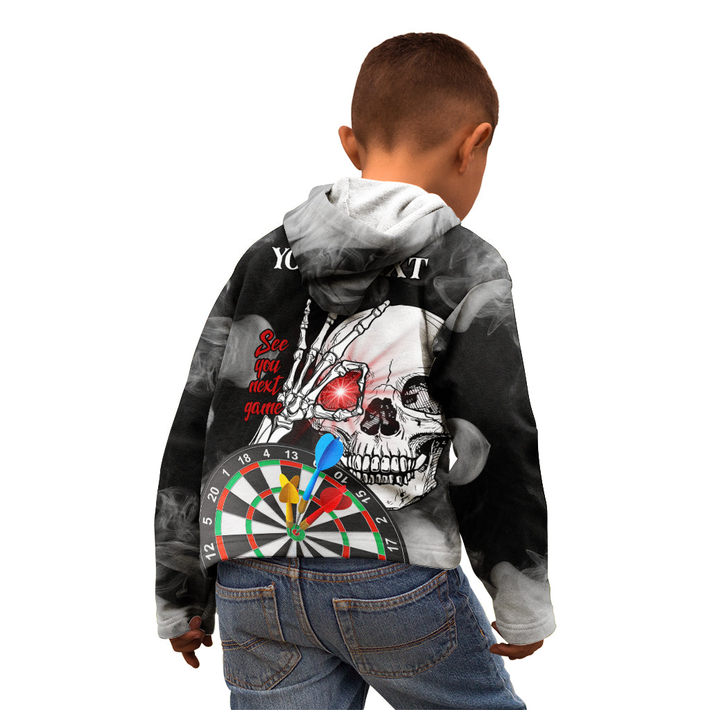 Personalised Skull Darts Kid Hoodie See You Next Game - Wonder Print Shop