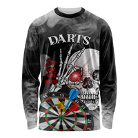 Personalised Skull Darts Long Sleeve Shirt See You Next Game - Wonder Print Shop