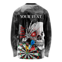Personalised Skull Darts Long Sleeve Shirt See You Next Game - Wonder Print Shop