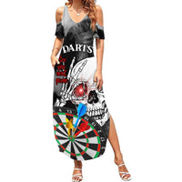 Personalised Skull Darts Summer Maxi Dress See You Next Game - Wonder Print Shop