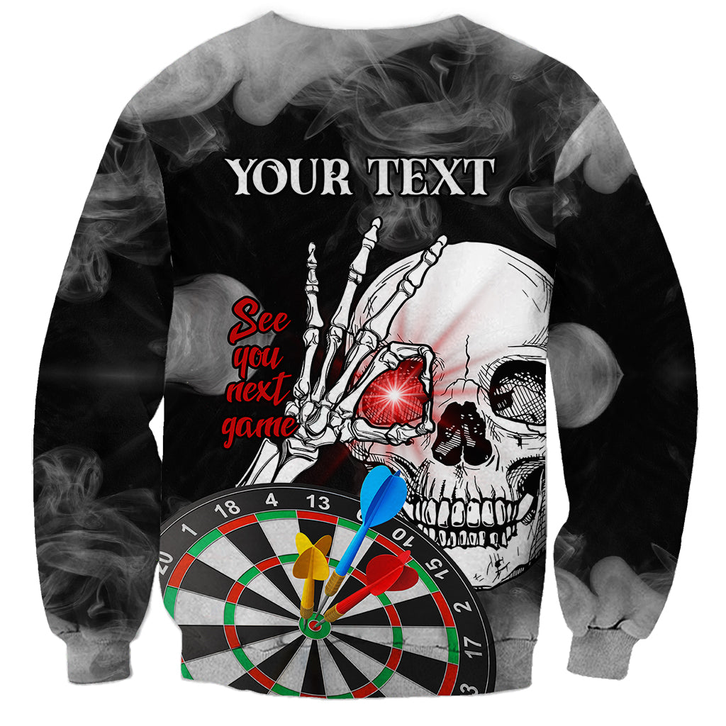 Personalised Skull Darts Sweatshirt See You Next Game - Wonder Print Shop