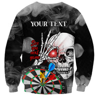 Personalised Skull Darts Sweatshirt See You Next Game - Wonder Print Shop