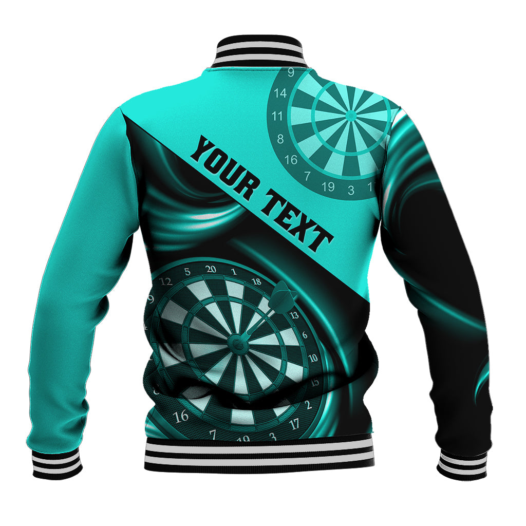 Personalised Darts Baseball Jacket Turquoise Abstract Light - Wonder Print Shop