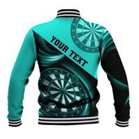 Personalised Darts Baseball Jacket Turquoise Abstract Light - Wonder Print Shop