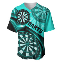 Personalised Darts Baseball Jersey Turquoise Abstract Light - Wonder Print Shop