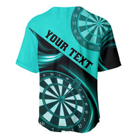 Personalised Darts Baseball Jersey Turquoise Abstract Light - Wonder Print Shop