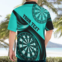 Personalised Darts Hawaiian Shirt Turquoise Abstract Light - Wonder Print Shop