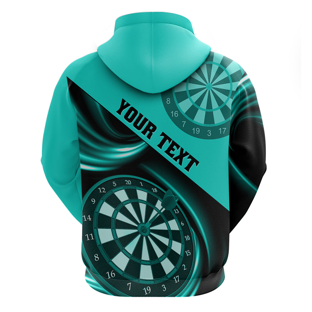 Personalised Darts Hoodie Turquoise Abstract Light - Wonder Print Shop