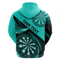 Personalised Darts Hoodie Turquoise Abstract Light - Wonder Print Shop