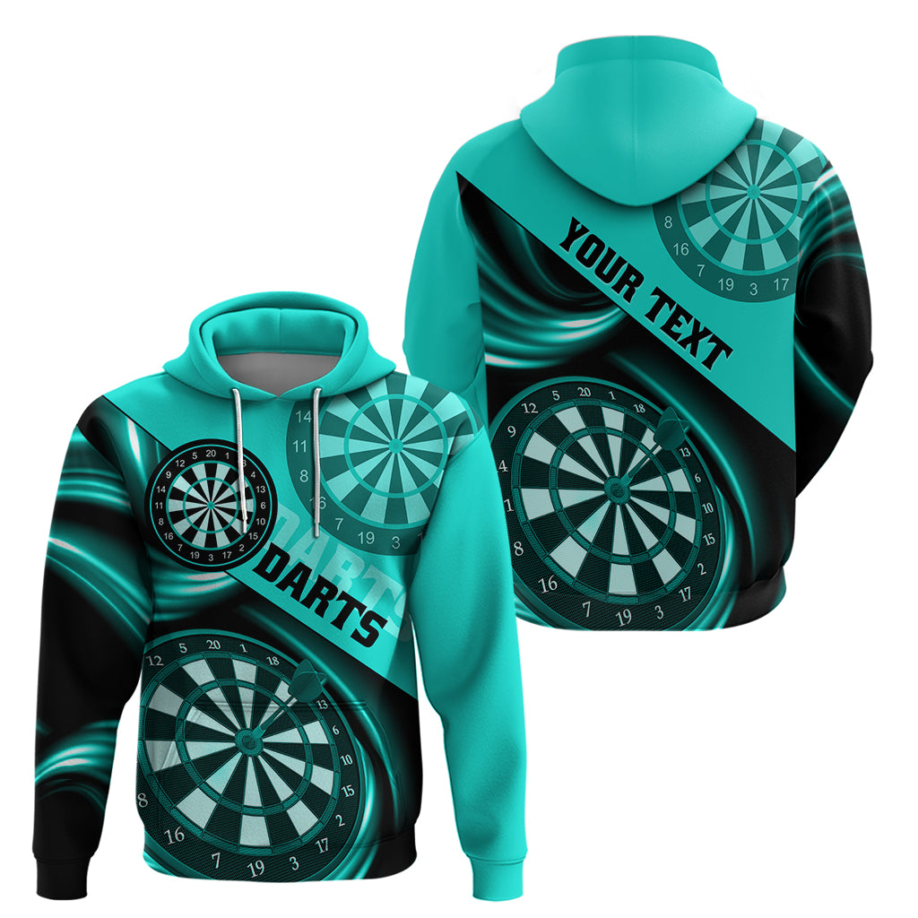 Personalised Darts Hoodie Turquoise Abstract Light - Wonder Print Shop