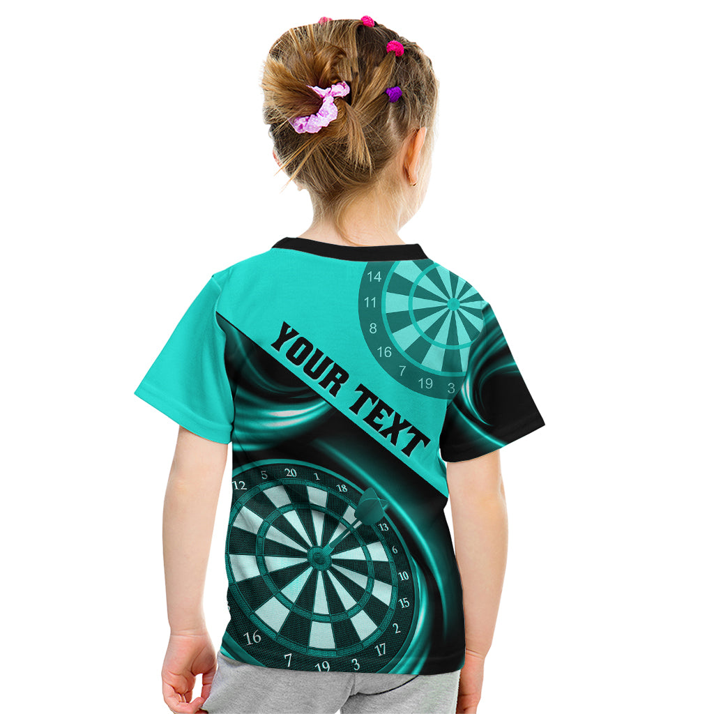 Personalised Darts Kid T Shirt Turquoise Abstract Light - Wonder Print Shop