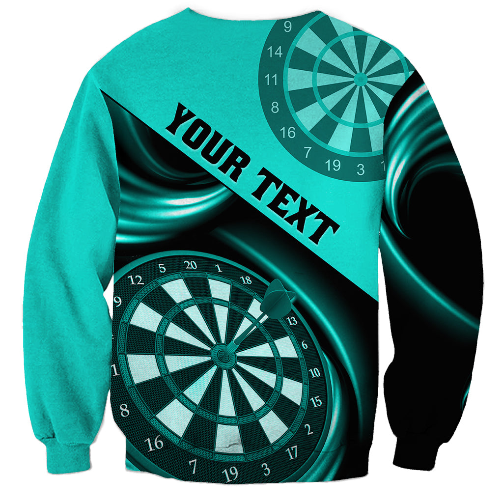 Personalised Darts Sweatshirt Turquoise Abstract Light - Wonder Print Shop