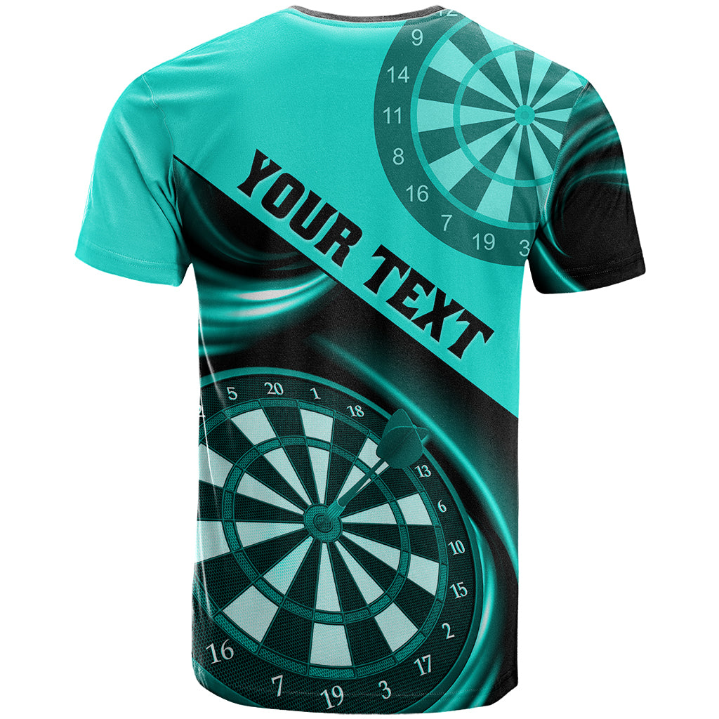 Personalised Darts T Shirt Turquoise Abstract Light - Wonder Print Shop