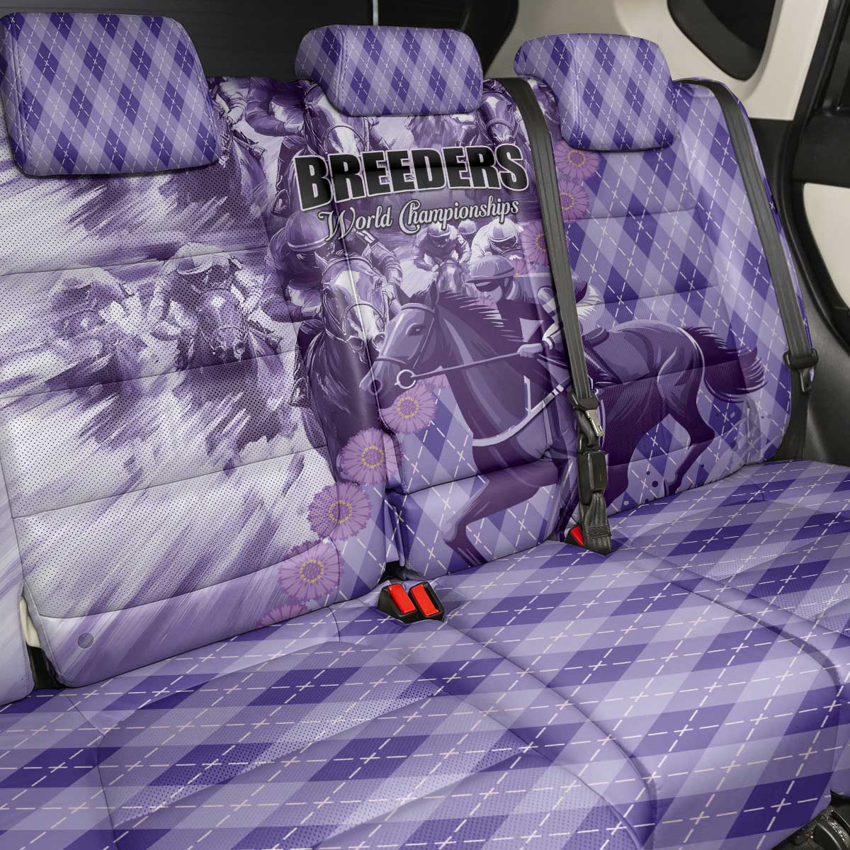 Breeders Horse Racing Back Car Seat Cover World Horse Racing Championships - Wonder Print Shop