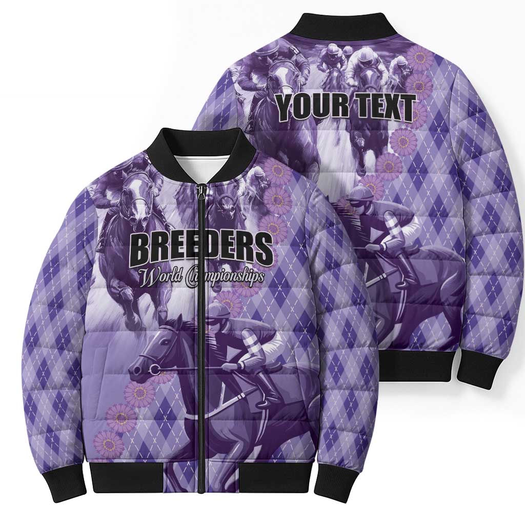 Personalized Breeders Horse Racing Bomber Puffer Jacket World Horse Racing Championships - Wonder Print Shop