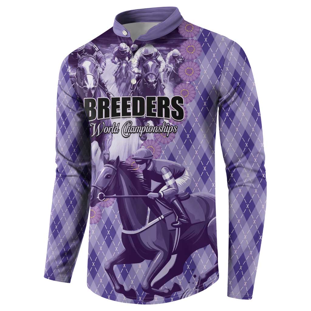 Personalized Breeders Horse Racing Button Sweatshirt World Horse Racing Championships - Wonder Print Shop
