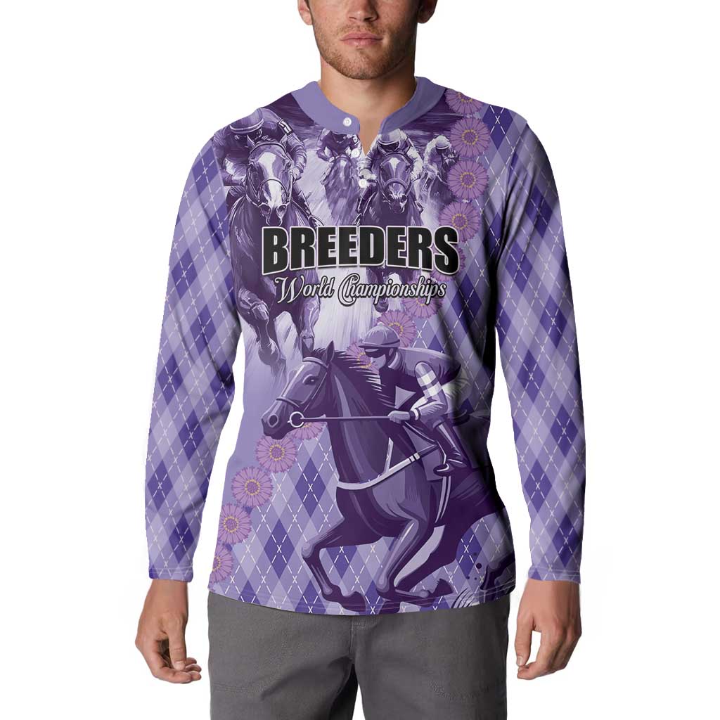 Personalized Breeders Horse Racing Button Sweatshirt World Horse Racing Championships - Wonder Print Shop