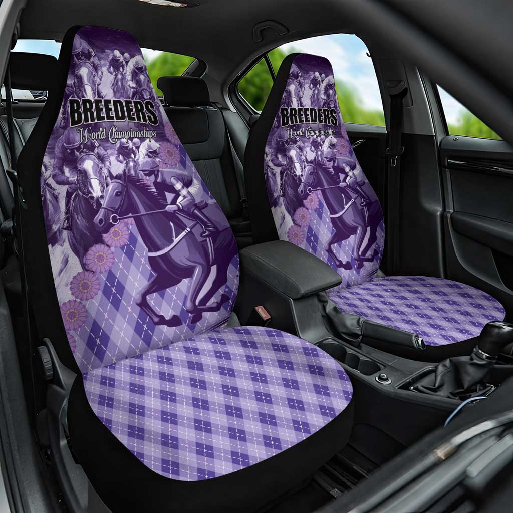 Breeders Horse Racing Car Seat Cover World Horse Racing Championships - Wonder Print Shop
