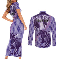 Personalized Breeders Horse Racing Couples Matching Short Sleeve Bodycon Dress and Long Sleeve Button Shirt World Horse Racing Championships - Wonder Print Shop
