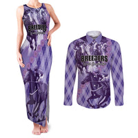Personalized Breeders Horse Racing Couples Matching Tank Maxi Dress and Long Sleeve Button Shirt World Horse Racing Championships - Wonder Print Shop