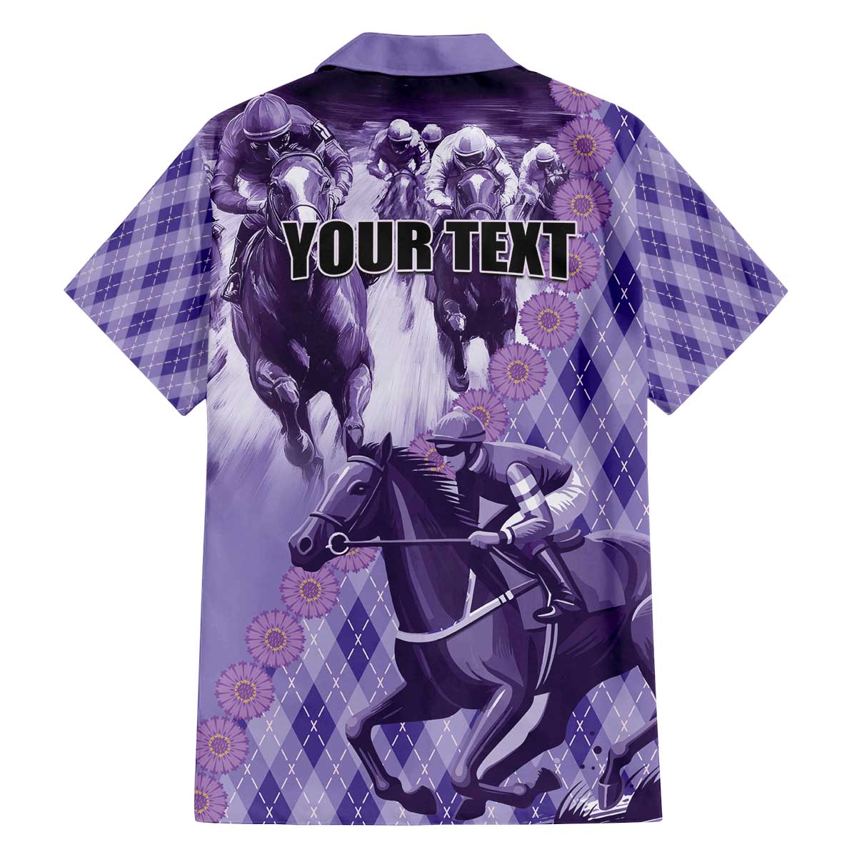 Personalized Breeders Horse Racing Family Matching Off The Shoulder Long Sleeve Dress and Hawaiian Shirt World Horse Racing Championships - Wonder Print Shop