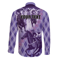 Personalized Breeders Horse Racing Family Matching Off The Shoulder Long Sleeve Dress and Hawaiian Shirt World Horse Racing Championships - Wonder Print Shop