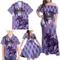 Personalized Breeders Horse Racing Family Matching Off Shoulder Maxi Dress and Hawaiian Shirt World Horse Racing Championships - Wonder Print Shop