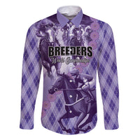Personalized Breeders Horse Racing Family Matching Off Shoulder Short Dress and Hawaiian Shirt World Horse Racing Championships - Wonder Print Shop