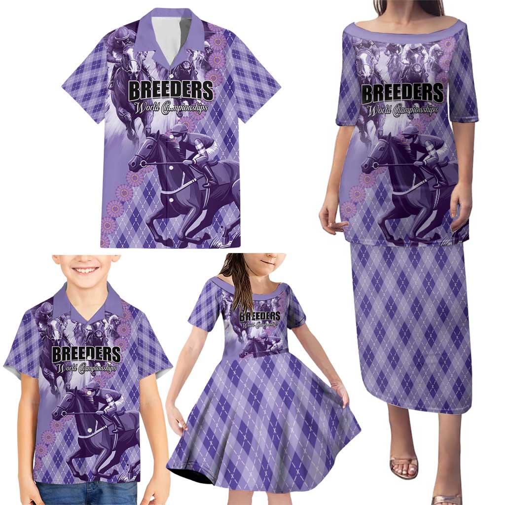 Personalized Breeders Horse Racing Family Matching Puletasi and Hawaiian Shirt World Horse Racing Championships - Wonder Print Shop