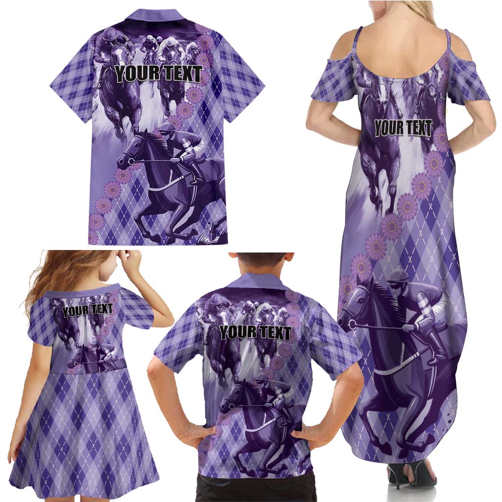 Personalized Breeders Horse Racing Family Matching Summer Maxi Dress and Hawaiian Shirt World Horse Racing Championships - Wonder Print Shop
