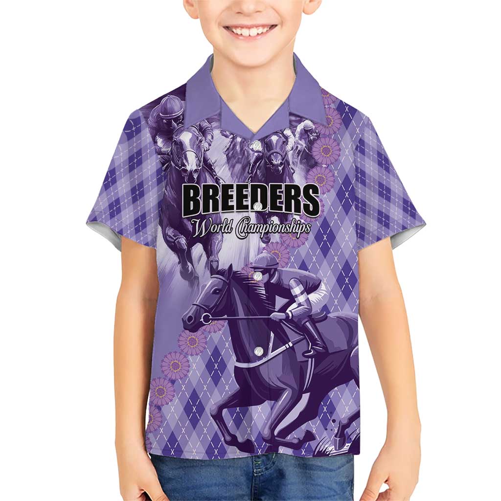 Personalized Breeders Horse Racing Kid Hawaiian Shirt World Horse Racing Championships - Wonder Print Shop