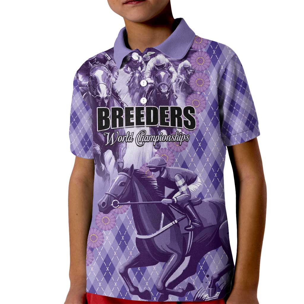 Personalized Breeders Horse Racing Kid Polo Shirt World Horse Racing Championships - Wonder Print Shop