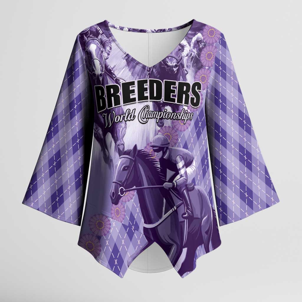 Personalized Breeders Horse Racing Kimono Sleeve Blouse World Horse Racing Championships - Wonder Print Shop