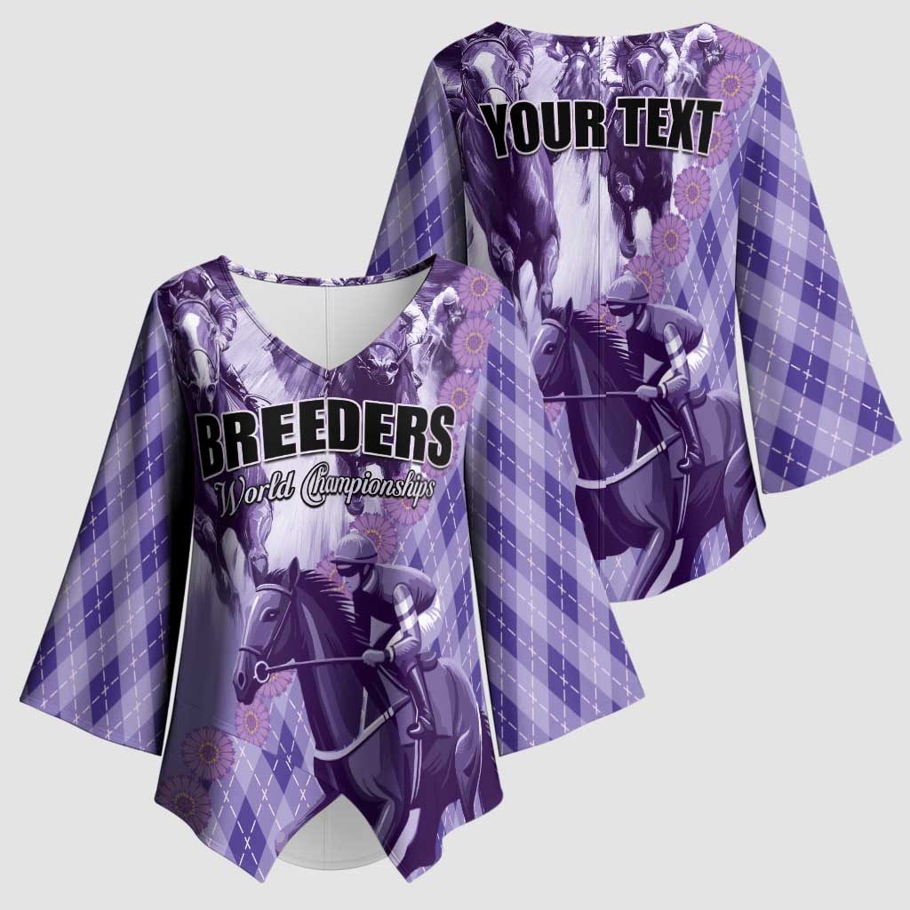 Personalized Breeders Horse Racing Kimono Sleeve Blouse World Horse Racing Championships - Wonder Print Shop