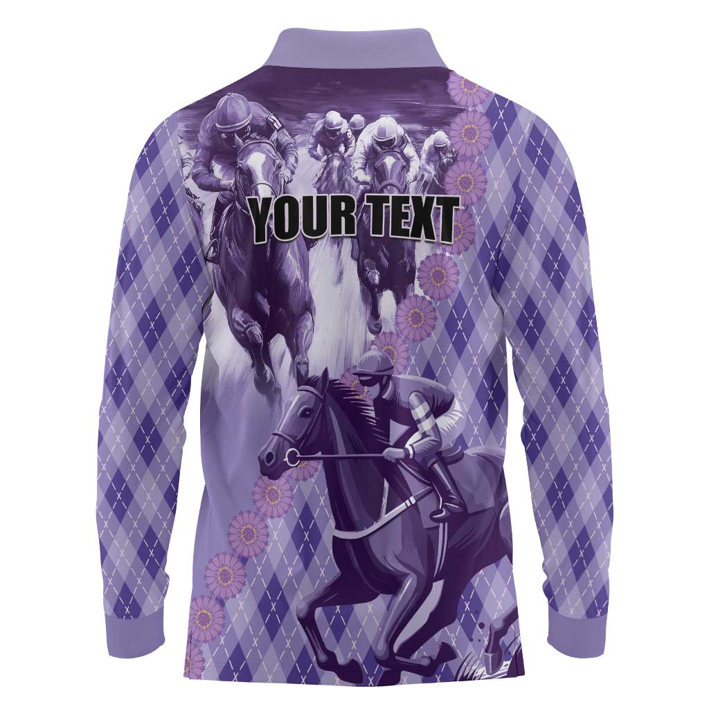 Personalized Breeders Horse Racing Long Sleeve Polo Shirt World Horse Racing Championships - Wonder Print Shop