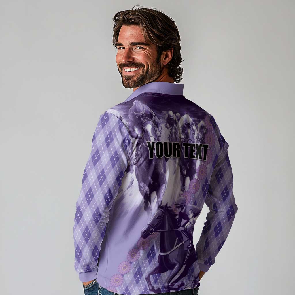 Personalized Breeders Horse Racing Long Sleeve Polo Shirt World Horse Racing Championships - Wonder Print Shop